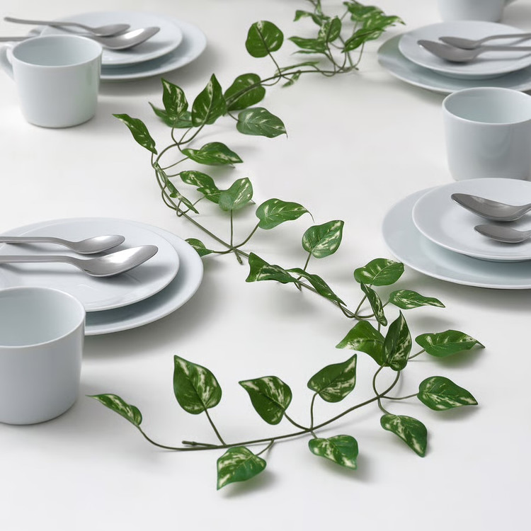 حلقه گل مصنوعی ایکیا مدل SMYCKA شاخه پتوس