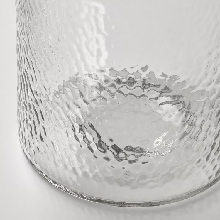 گلدان شیشه ای طرحدار ایکیا KONSTFULL ارتفاع 26 سانتی متر