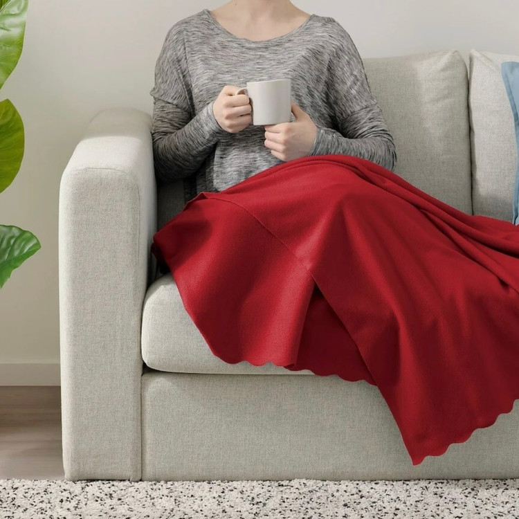 شال مبل ایکیا THORGUN قرمز سایز 120×160
