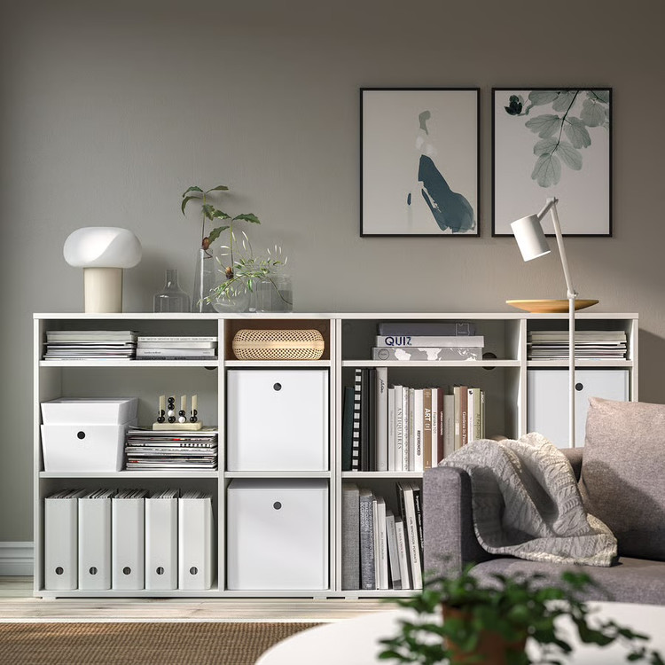 باکس نظمدهنده درب دار ایکیا KUGGIS، سفید، 32x32x32 سانتیمتر