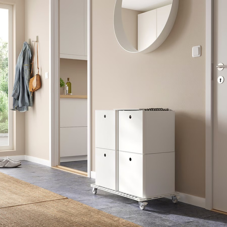 باکس نظمدهنده درب دار ایکیا KUGGIS، سفید، 32x32x32 سانتیمتر