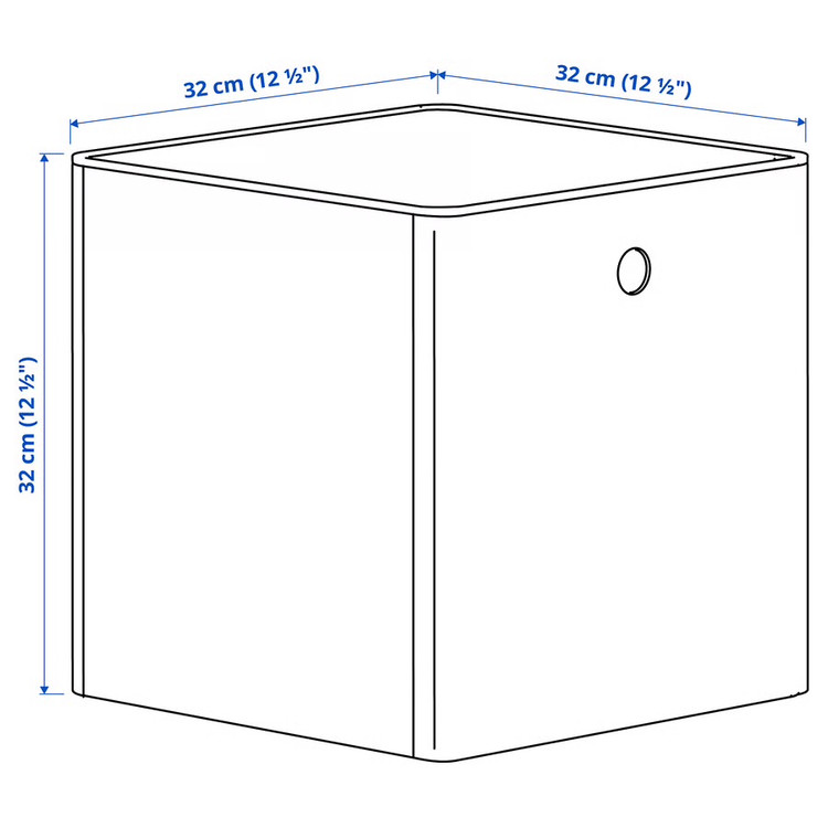 باکس نظمدهنده درب دار ایکیا KUGGIS، سفید، 32x32x32 سانتیمتر