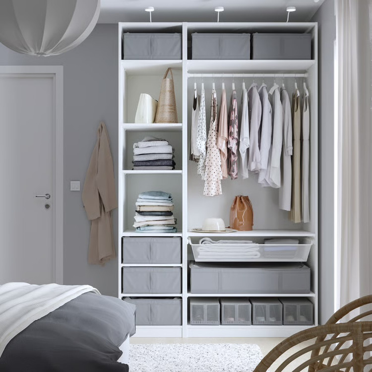 باکس نظم دهنده ایکیا SKUBB خاکستری تیره، 43x53x19 سانتیمتر