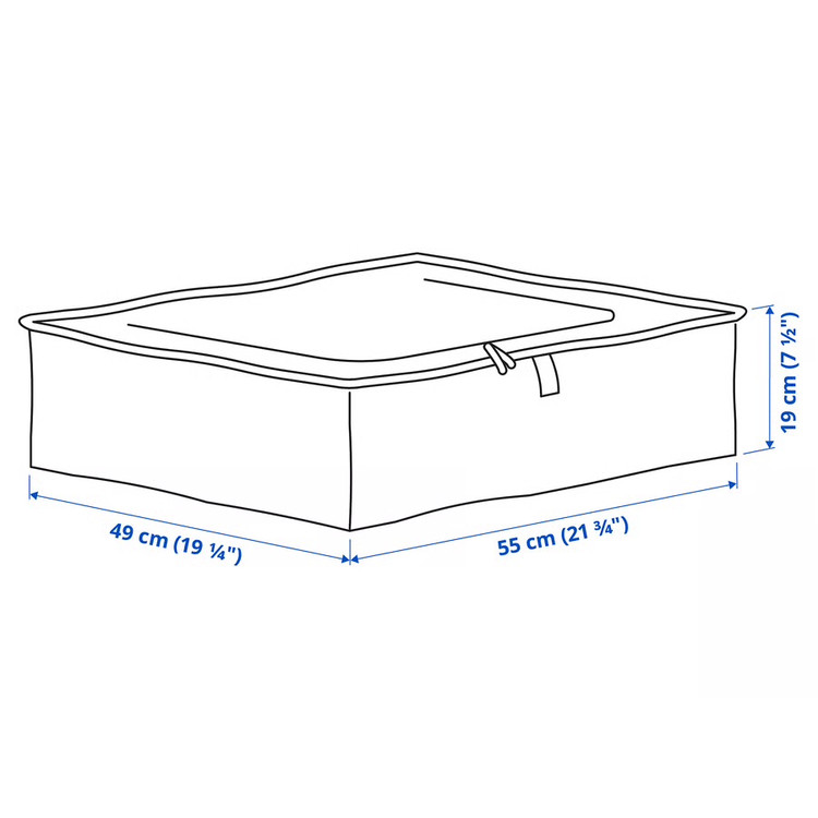 باکس زیپدار ایکیا PARKLA ابعاد 55x49x19