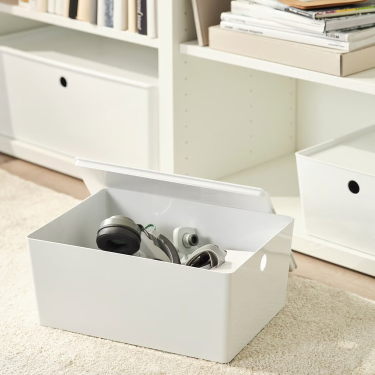 باکس درب دار ایکیا KUGGIS سفید 18x26x15 سانتیمتر